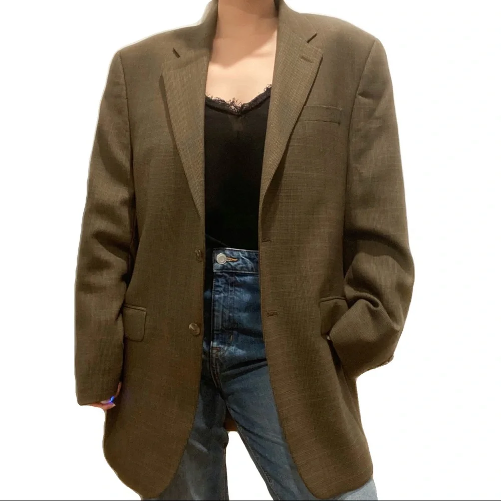 VINTAGE LAUREN RALPH LAUREN WOOL SUIT JACKET BLAZER - Picture 4 of 5